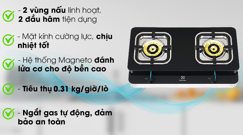 Bếp ga dương Elec 2 bậc C.Cấp
