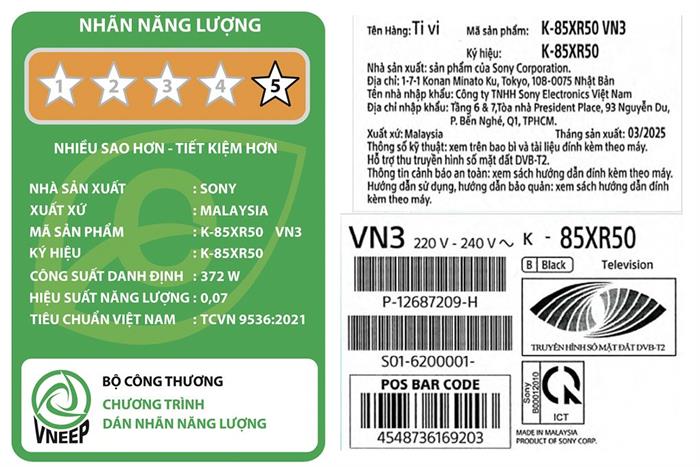 Tivi sony 85inch Mini LED AI 4K