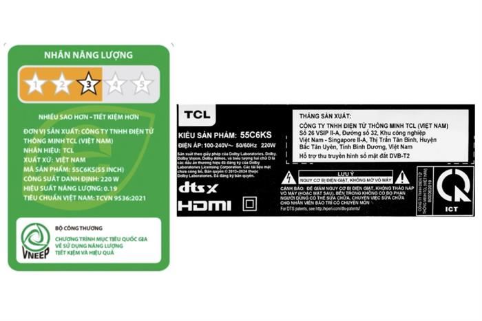 Tivi TCL QD-Mini LED 4K 55C6K