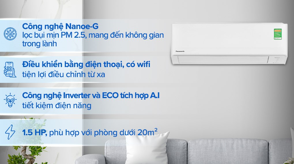 ĐH Pana 1 chiều 12000 inveter 12AKH8