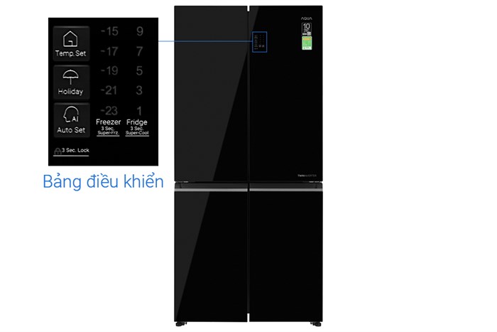 Tủ lạnh Aqua Inverter 469 lít Multi Door M536XA(GB)
