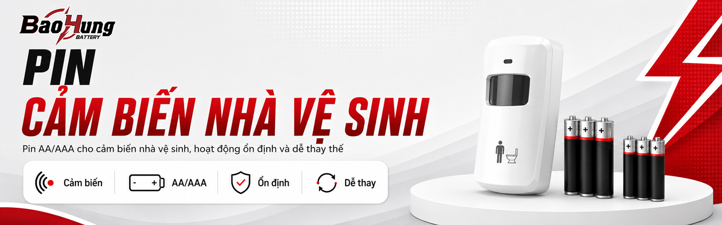 Pin Cảm Biến Nhà Vệ Sinh