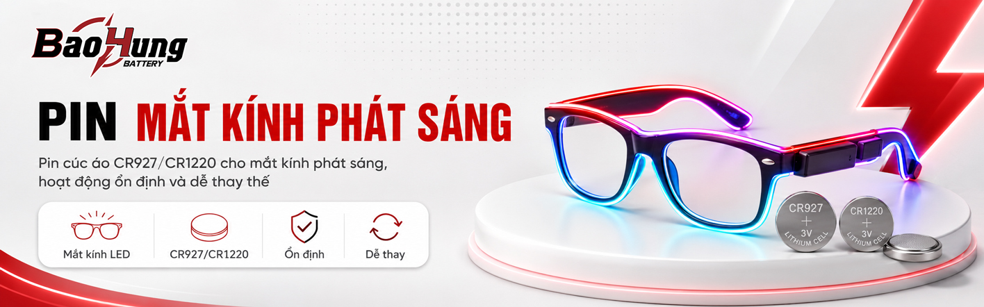 Pin Mắt Kính Phát Sáng