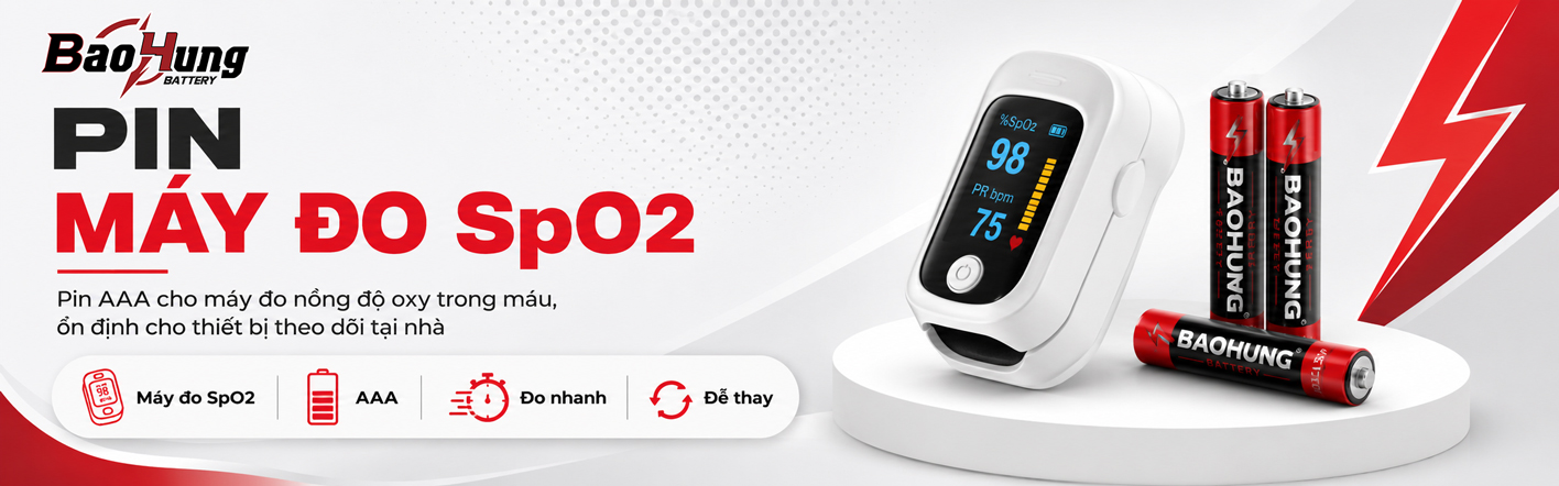 Pin Máy Đo Nồng Độ Oxy SpO₂