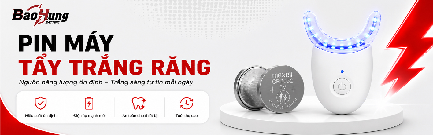 Pin Máy Tẩy Trắng Răng