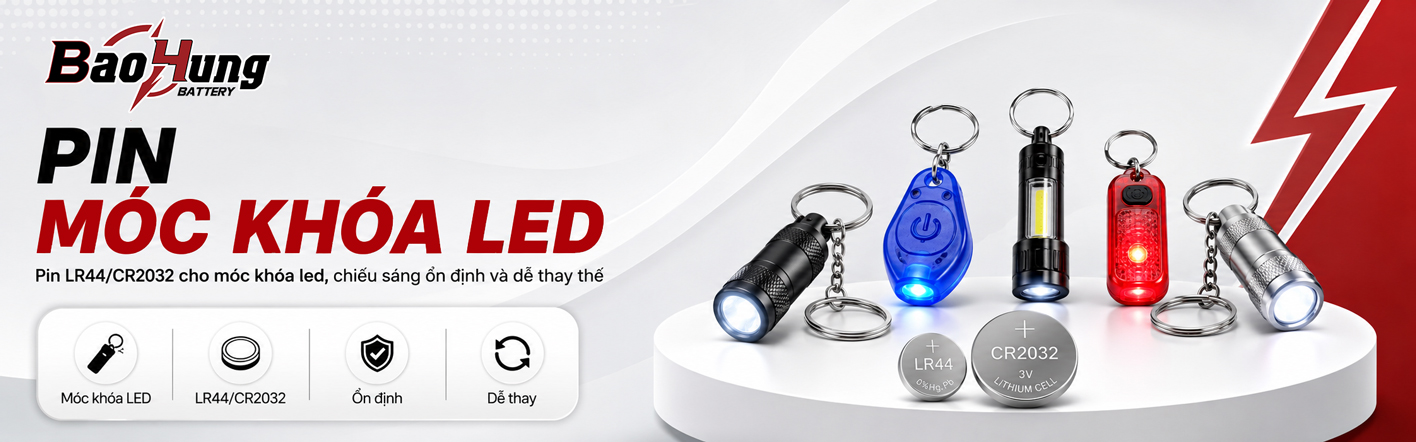 Pin Móc Khóa LED