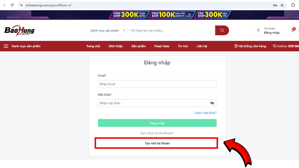 Hướng Dẫn Đăng Ký Làm Đối Tác Affiliate Của Pin Bảo Hùng – Đơn Giản, Miễn Phí!