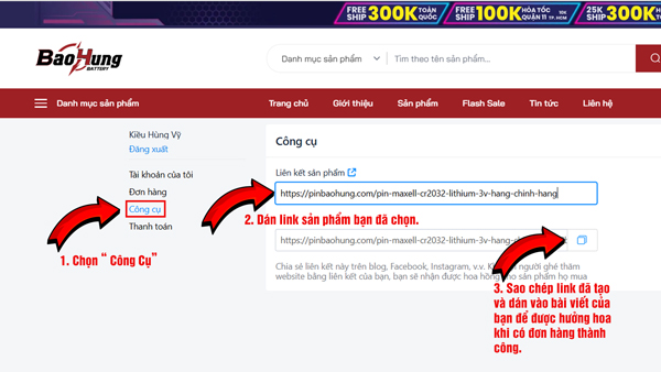 Hướng Dẫn Đăng Ký Làm Đối Tác Affiliate Của Pin Bảo Hùng – Đơn Giản, Miễn Phí!