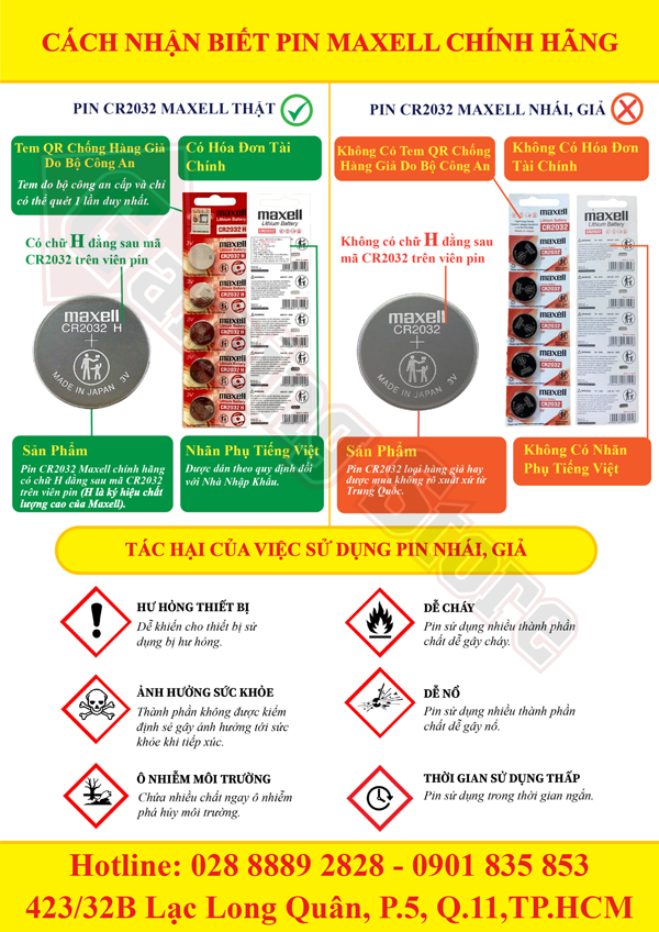 Cách Nhận Biết Pin Maxell Giả