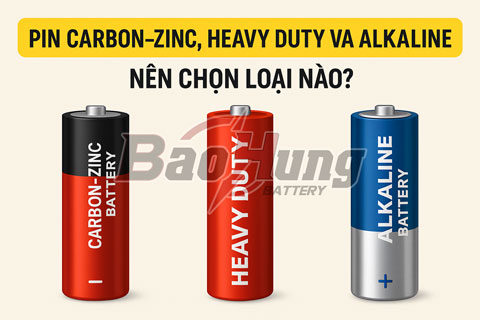 Pin Carbon-Zinc, Heavy Duty Và Alkaline – Nên Chọn Loại Nào?