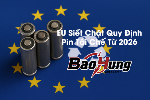 EU Siết Chặt Quy Định Pin Tái Chế Từ 2026