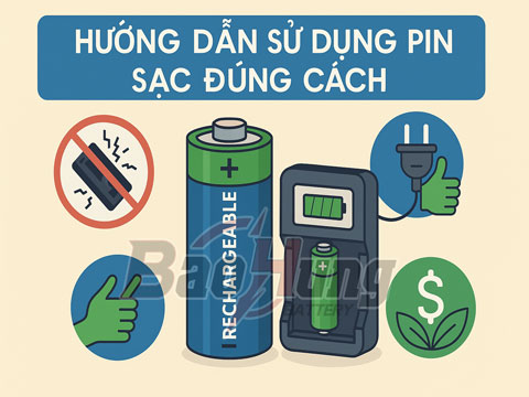 Hướng Dẫn Sử Dụng Pin Sạc Đúng Cách, An Toàn Và Bền Lâu