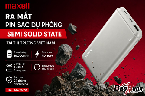 Maxell Ra Mắt Pin Sạc Dự Phòng Semi Solid Tại Thị Trường Việt Nam