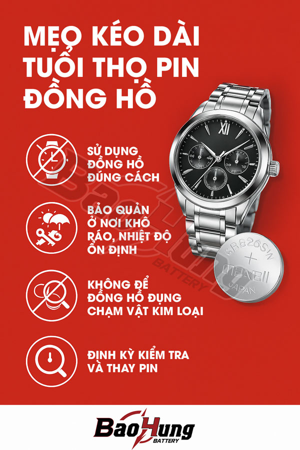 Mẹo Kéo Dài Tuổi Thọ Pin Đồng Hồ – Hiệu Quả Và Dễ Áp Dụng