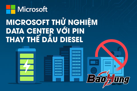 Microsoft Thử Nghiệm Data Center Với Pin Thay Thế Dầu Diesel