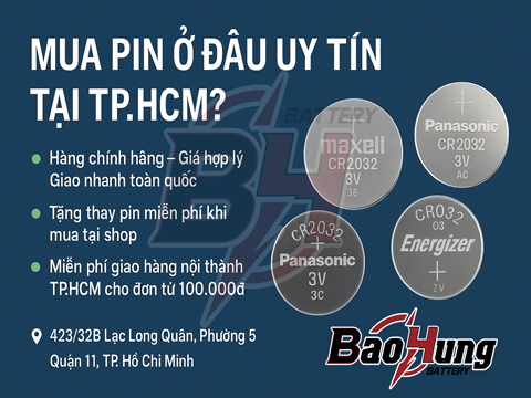 Mua Pin Ở Đâu Uy Tín Tại TP.HCM? Gợi Ý Địa Chỉ Bán Pin Chính Hãng, Giá Tốt
