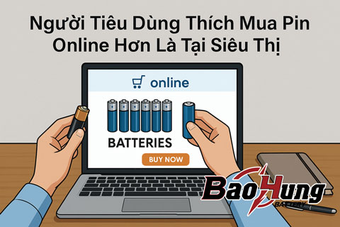 Người Tiêu Dùng Thích Mua Pin Online Hơn Là Tại Siêu Thị