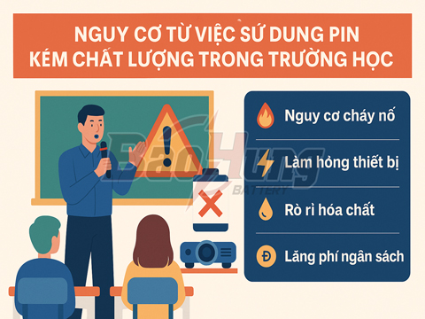 Nguy Cơ Từ Việc Sử Dụng Pin Kém Chất Lượng Trong Trường Học