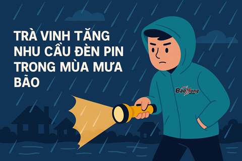 Trà Vinh Tăng Nhu Cầu Đèn Pin Trong Mùa Mưa Bão – Giải Pháp Năng Lượng Từ Pin Bảo Hùng