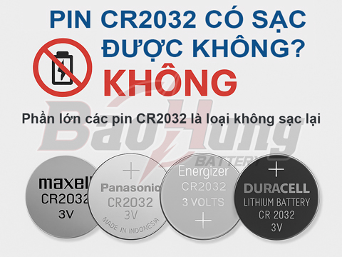 Pin CR2032 Có Sạc Được Không? – Giải Đáp & Tư Vấn Mua Pin Chính Hãng Tại Pin Bảo Hùng