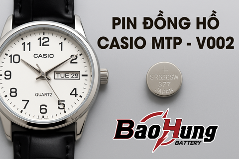 Pin Đồng Hồ Casio MTP-V002 – Chọn Pin Đúng Chuẩn Cho Độ Bền Và Chính Xác