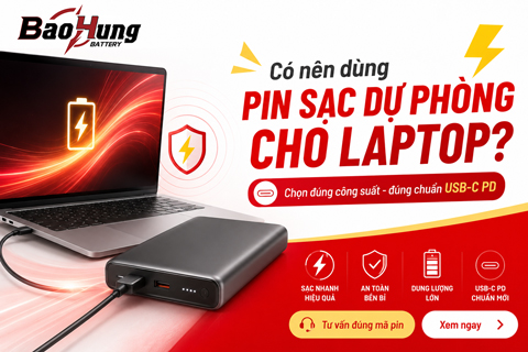 Có Nên Dùng Pin Sạc Dự Phòng Cho Laptop Không?