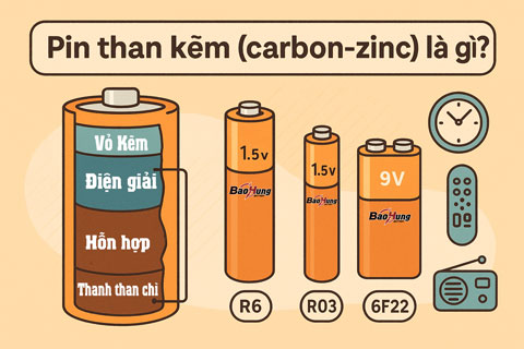 Pin Than Kẽm (Carbon-Zinc) Là Gì?