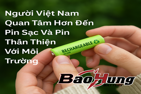 Người Việt Nam Quan Tâm Hơn Đến Pin Sạc Và Pin Thân Thiện Với Môi Trường