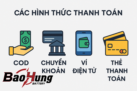 Giới Thiệu Các Hình Thức Thanh Toán Trên Website Pin Bảo Hùng