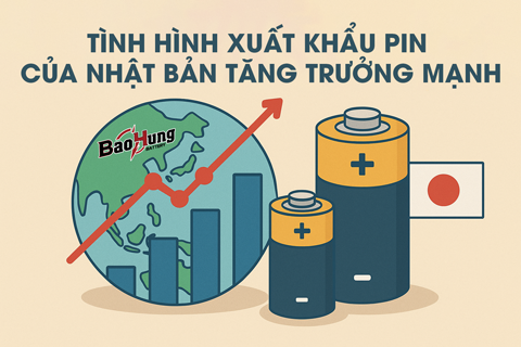 Tình Hình Xuất Khẩu Pin Của Nhật Bản Tăng Trưởng Mạnh