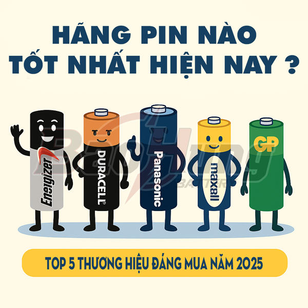 Hãng Pin Nào Tốt Nhất Hiện Nay? Top 5 Thương Hiệu Đáng Mua Năm 2025