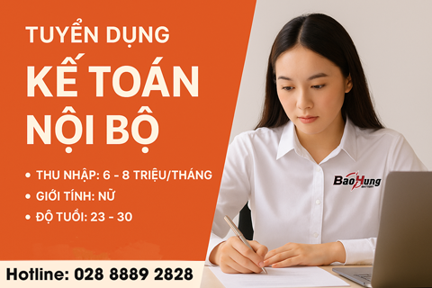 📢 TUYỂN DỤNG KẾ TOÁN NỘI BỘ – LÀM VIỆC TOÀN THỜI GIAN