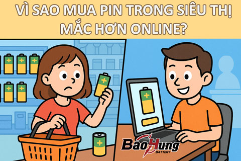 Vì Sao Mua Pin Trong Siêu Thị Mắc Hơn Online