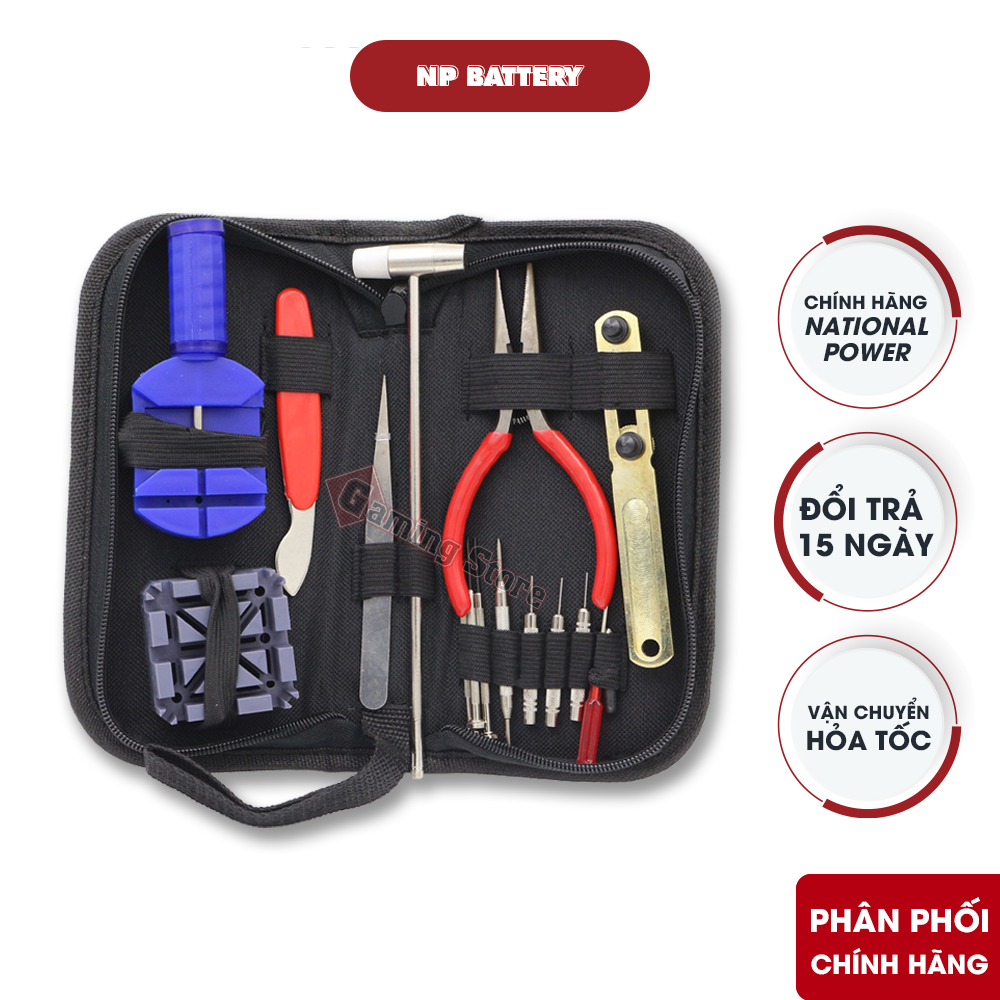 Bộ dụng cụ sửa chữa đồng hồ National Power 16 chi tiết dùng thay pin đồng hồ tại nhà