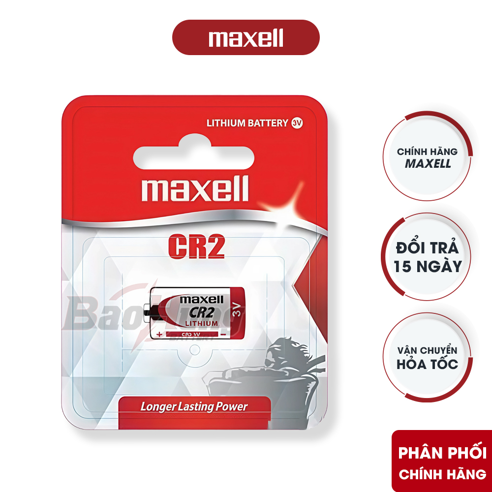 Pin Maxell CR2 Lithium 3V dùng cho khóa cửa mini và khóa tủ thông minh