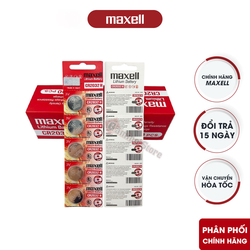 Pin Maxell CR2032 Lithium 3V dùng cho mainboard, cảm biến và thiết bị công nghệ