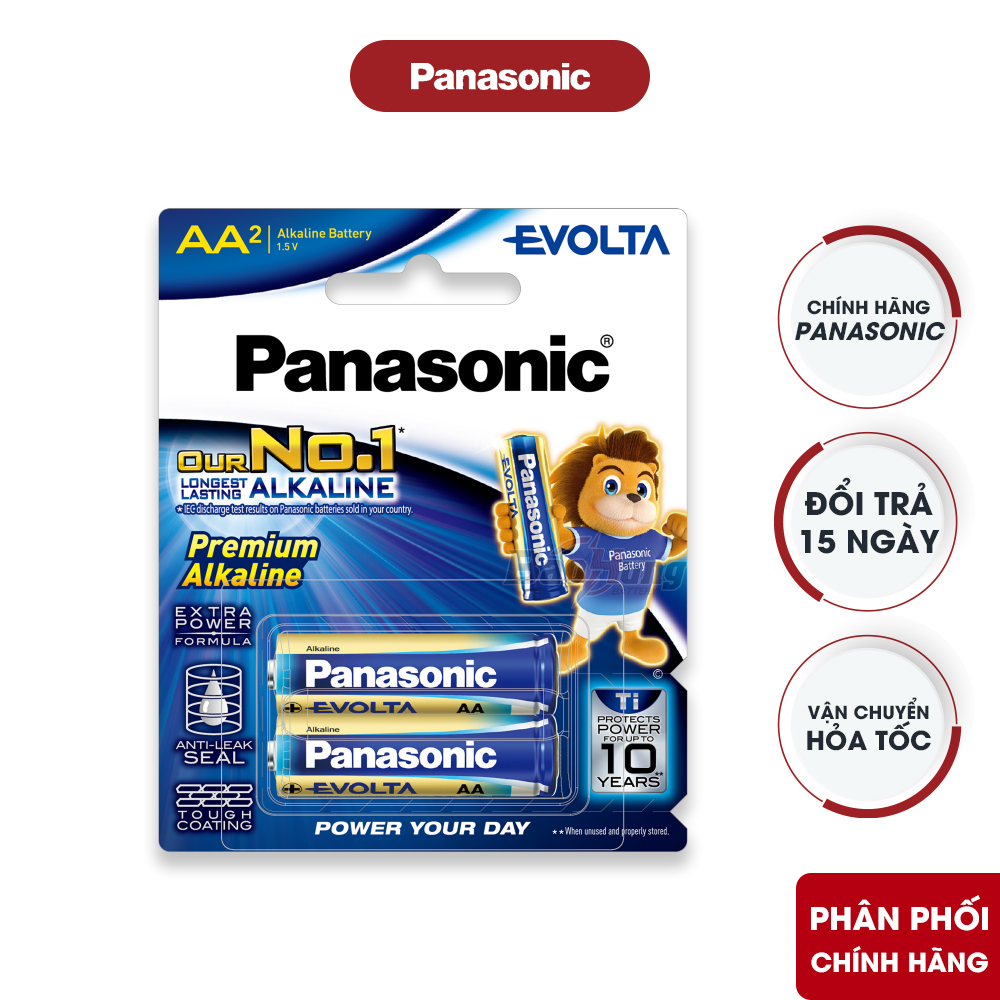 Pin Panasonic Evolta Premium Alkaline AA LR6EG cho máy đo huyết áp và thiết bị y tế