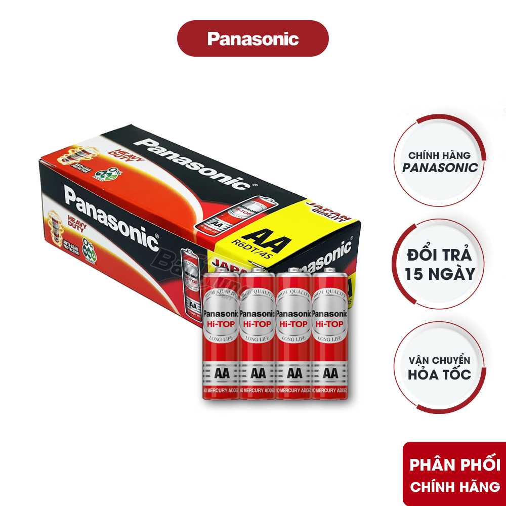 Pin thông dụng Panasonic AA R6DT pin tiểu than 1.5V chính hãng