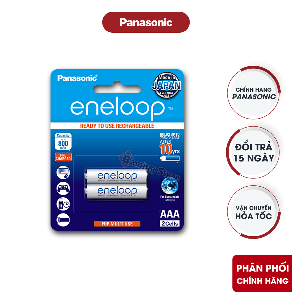 Pin sạc Panasonic Eneloop AAA dùng cho lightstick gậy phát sáng đi concert nhiều lần