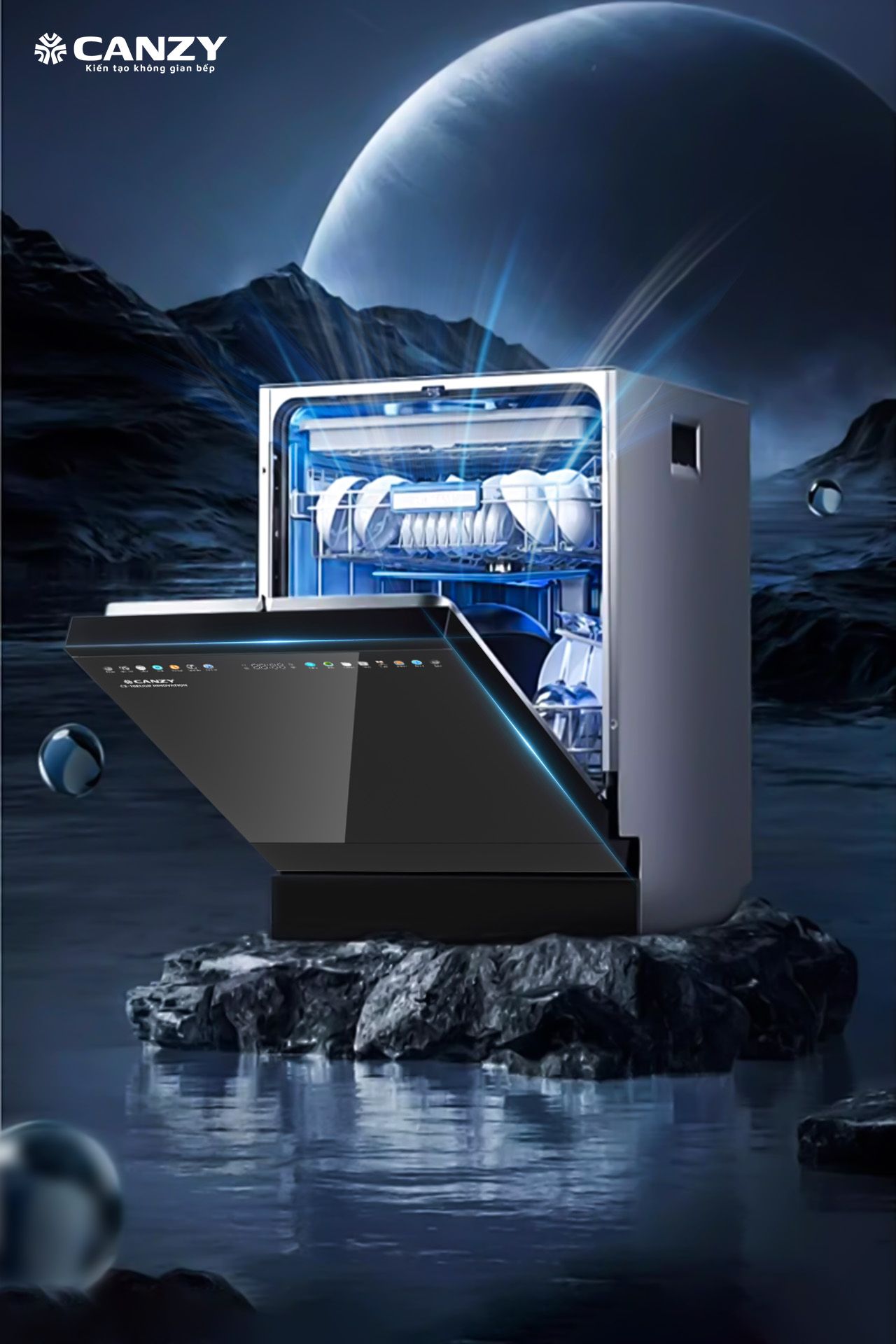 Review máy rửa bát Canzy CZ-16EUGR INNOVATION – Chuẩn mực mới của sự tiện nghi trong căn bếp hiện đại