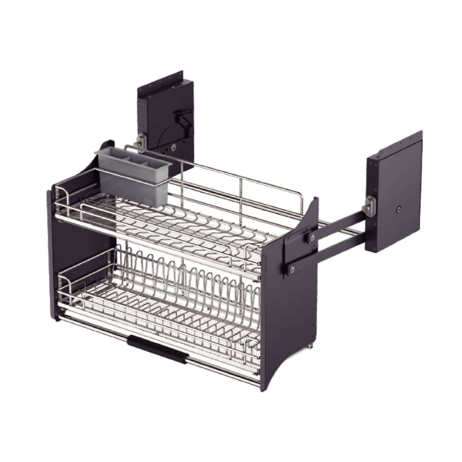 Giá bát đĩa nâng hạ tủ trên nan Oval CZO-6005