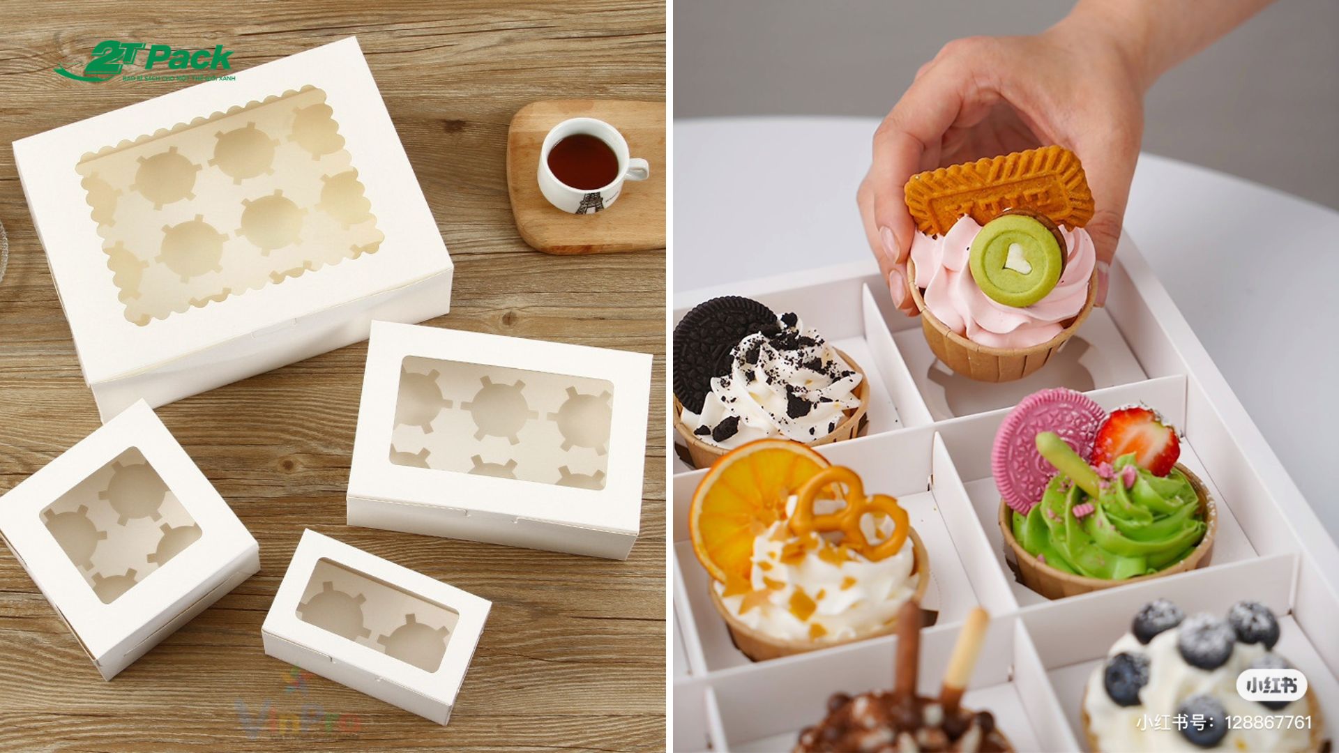 Công nghệ in hộp đựng bánh cupcake