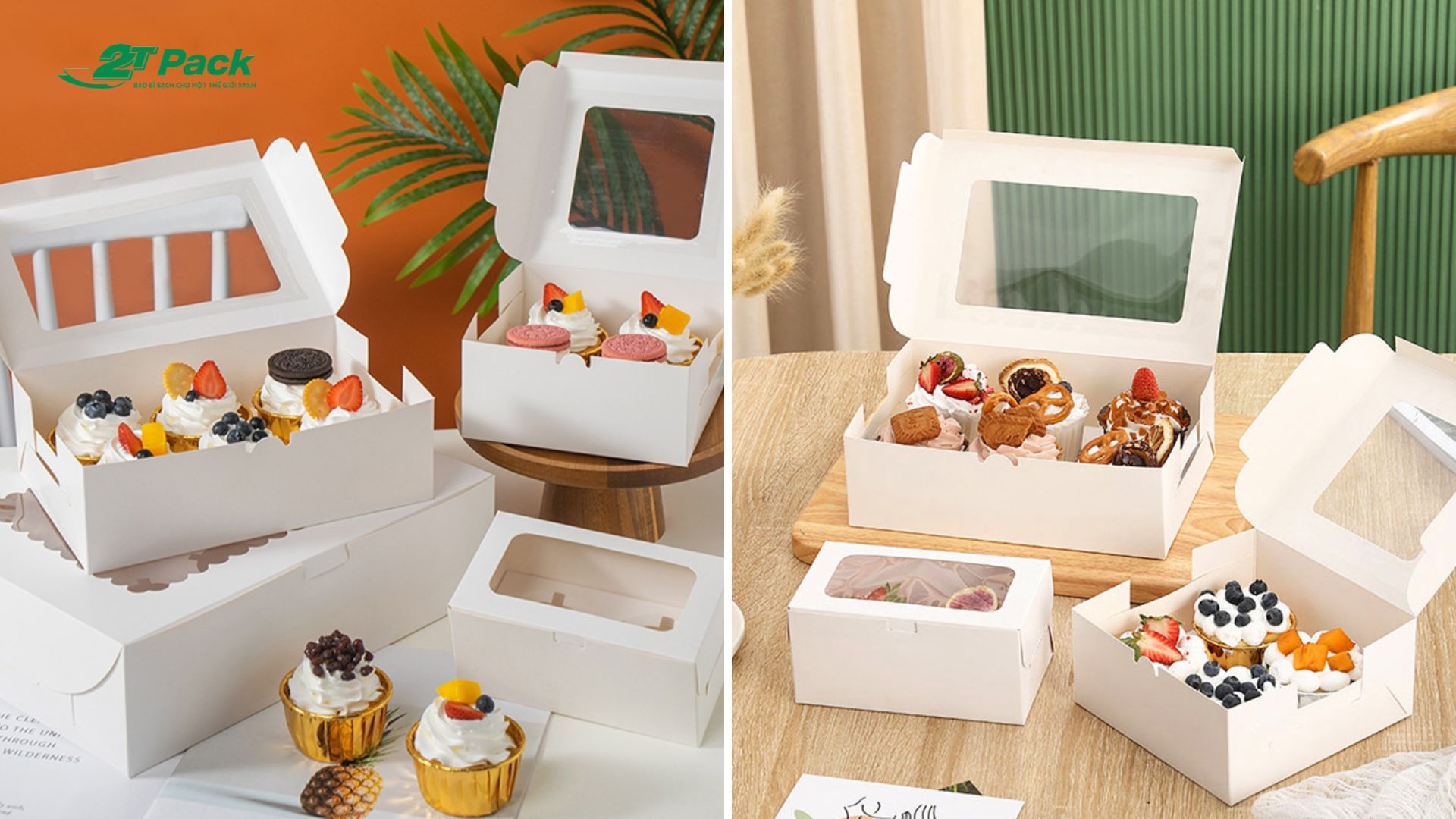 Chủ tiệm bánh nên chú ý đầu tư in hộp đựng bánh cupcake