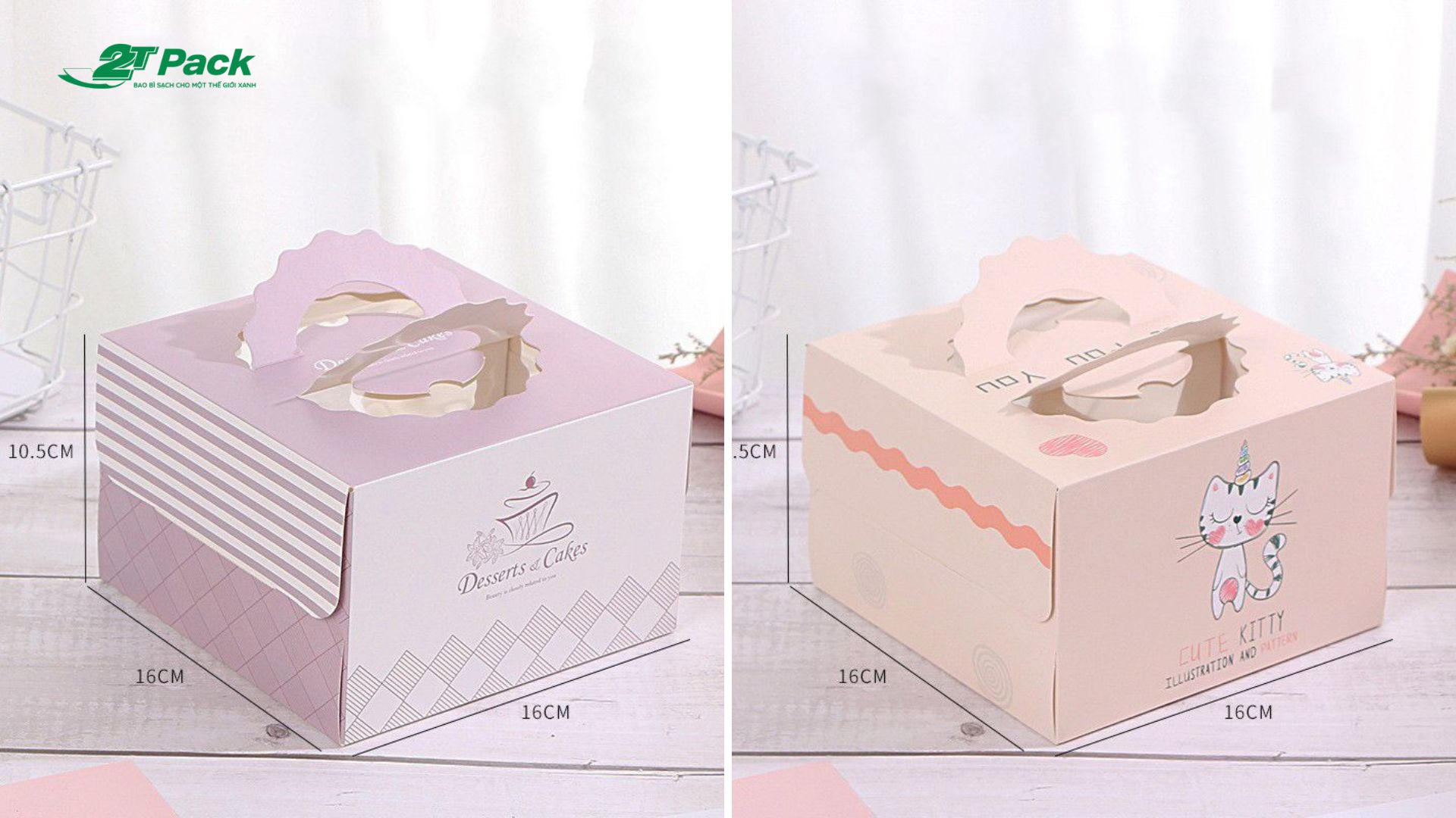Mẫu hộp đựng bánh sinh nhật size 16cm