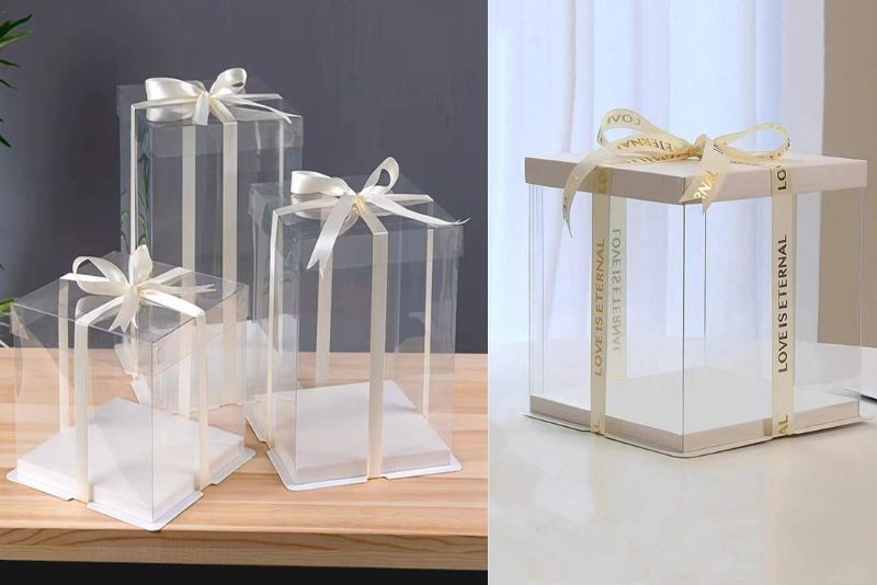 Hộp đựng Mica trong suốt bánh sinh nhật là lựa chọn tinh tế và hiện đại
