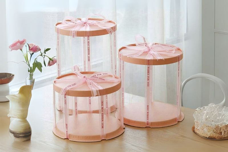 Hộp đựng Mica trong suốt bánh sinh nhật tiện ích kết hợp giữa tính thẩm mỹ và công năng