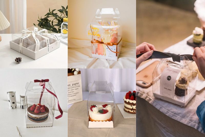 Hộp đựng Mica trong suốt bánh sinh nhật được thiết kế với nhiều kiểu dáng đa dạng