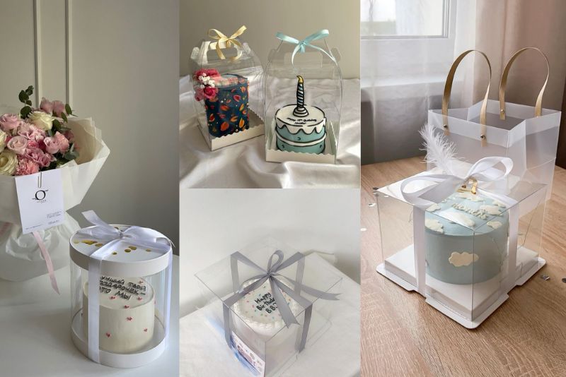 Mua Hộp đựng Mica trong suốt bánh sinh nhật/quà tặng tại 2Tpack