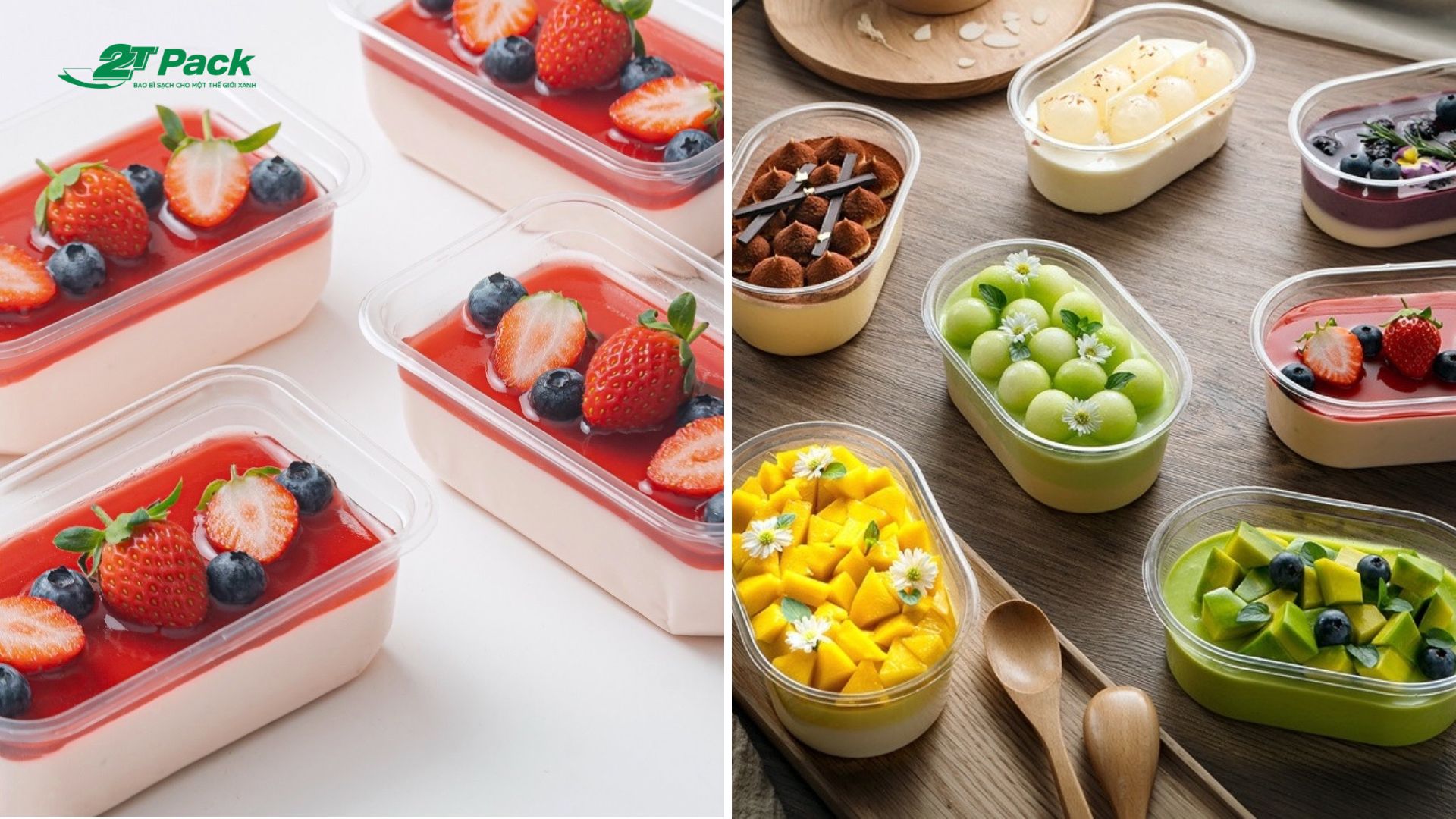 Hộp nhựa oval đựng bánh mousse