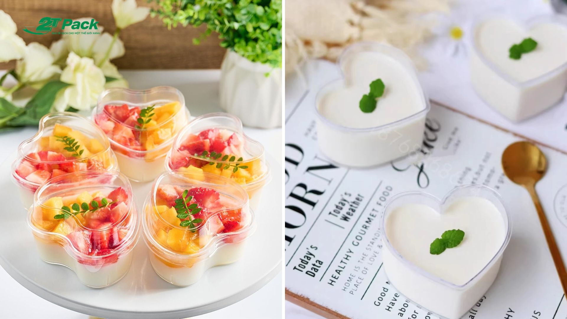 Các mẫu hộp đựng bánh tiramisu, mousse hình trái tim